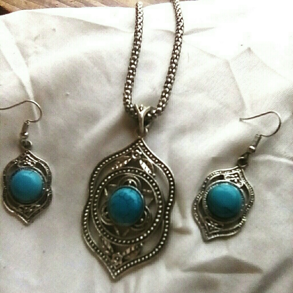 Necklace with matching earrings